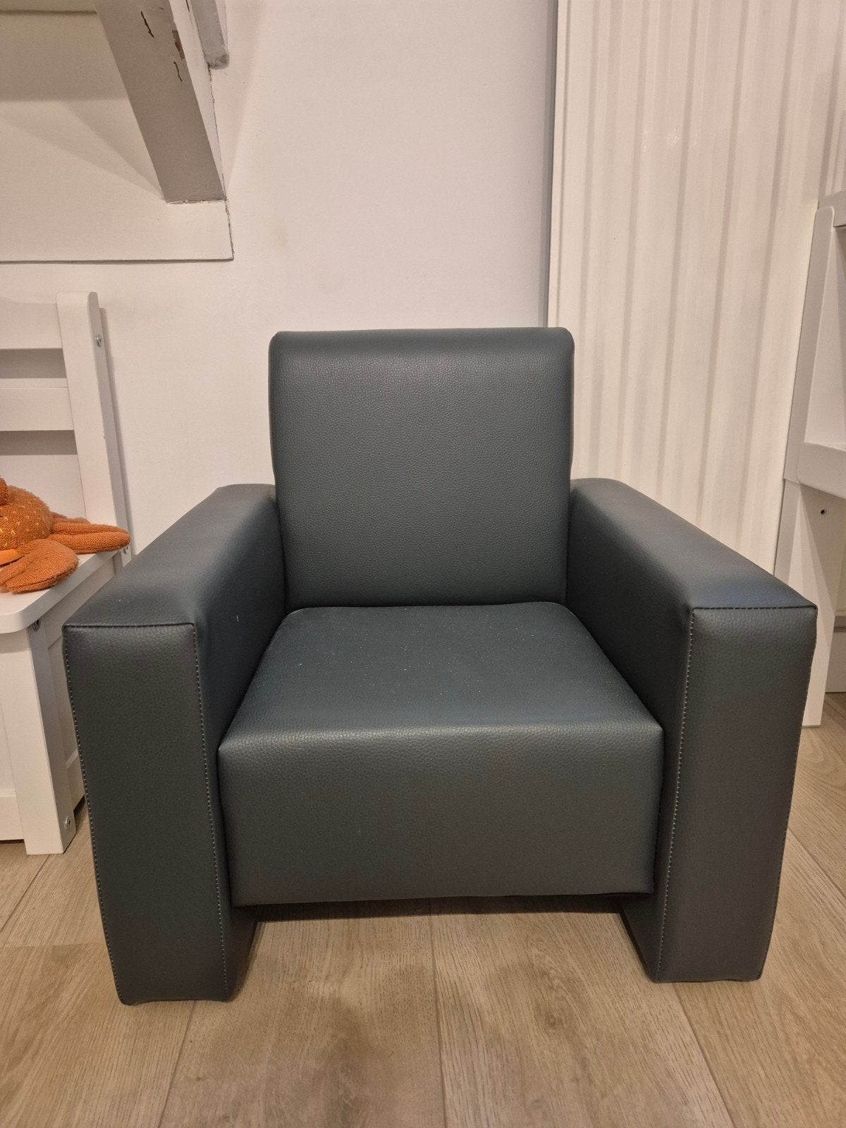 Grijs peuterfauteuil, Huis en Inrichting, Fauteuils, Ophalen, Gebruikt, Minder dan 75 cm, Modern