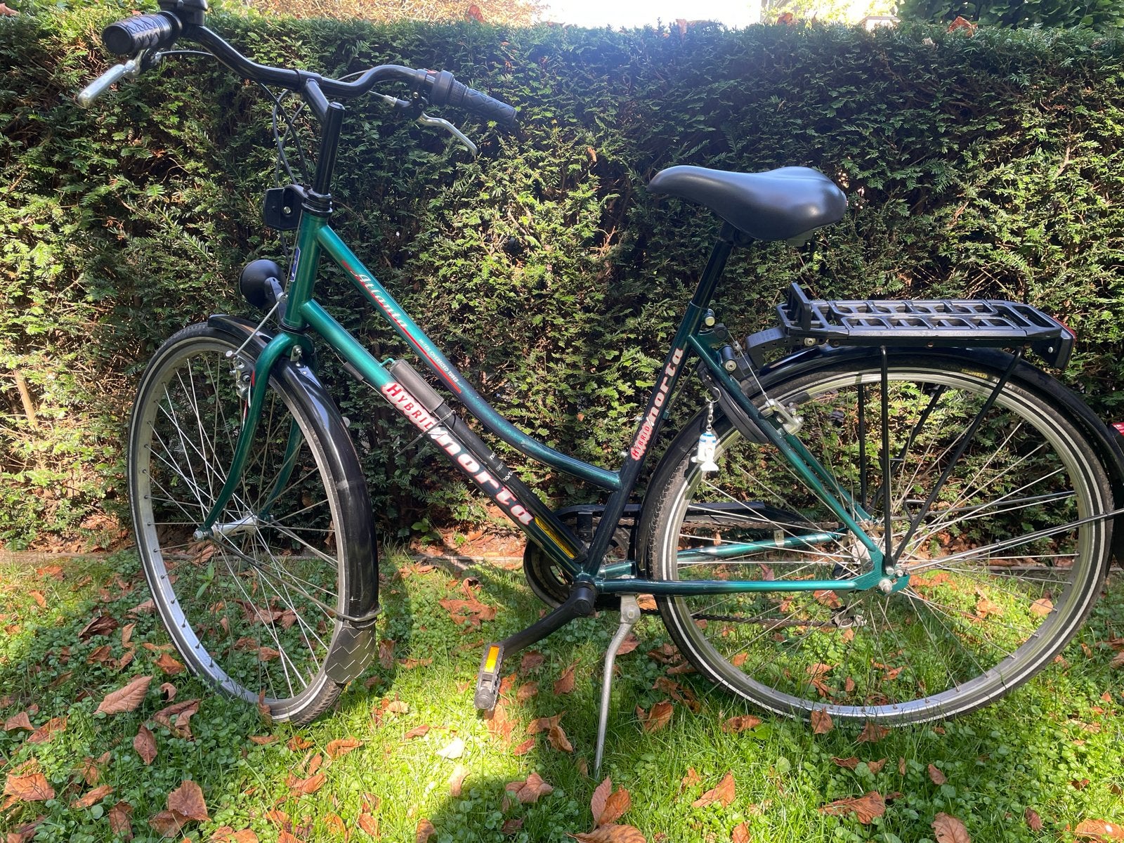 Norta Vintage Damesfiets 48 inch - Groen, met bagagedrager, Velgrem, Versnellingen, Ophalen, Overige merken