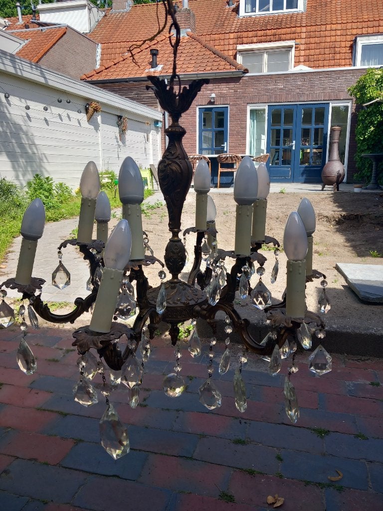 Kristallen kroonluchter, Ophalen, Gebruikt, Overige materialen, Barok antiek chique kitsch rococo