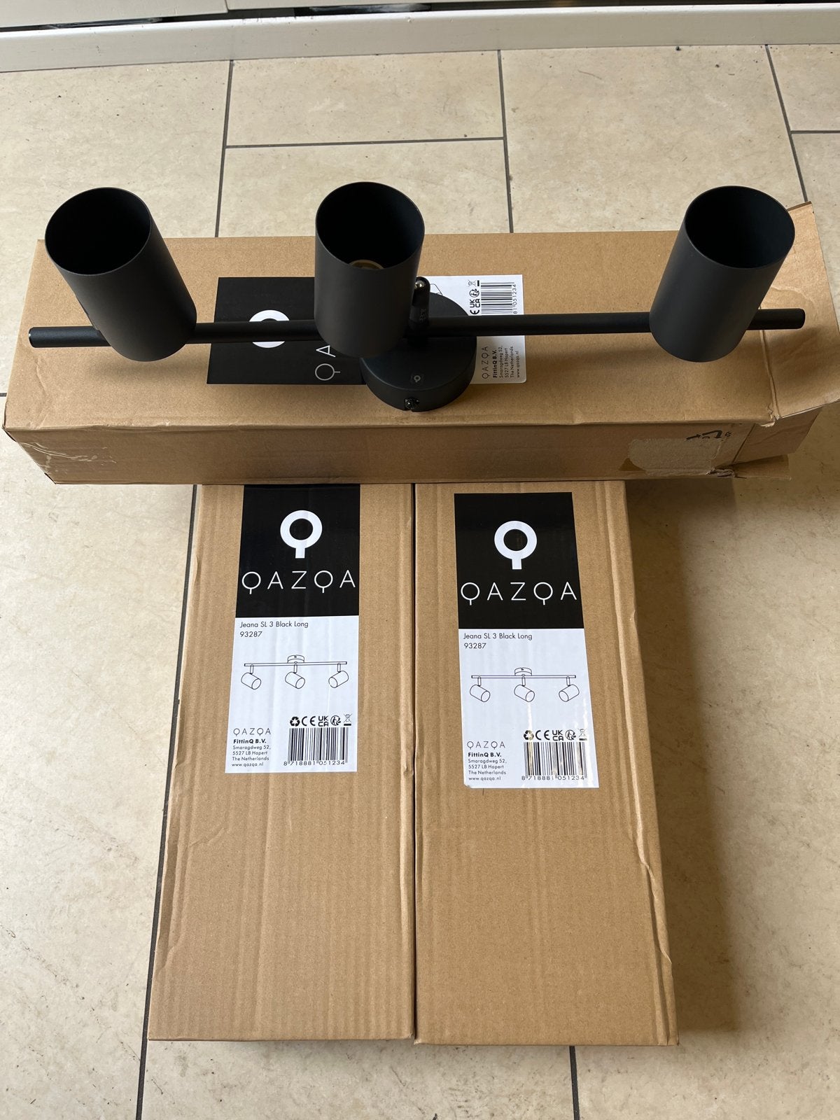3x QAZQA Jeana SL 3 Black Long spots - ZGAN, Verstelbaar, Ophalen of Verzenden, Zo goed als nieuw, Metaal