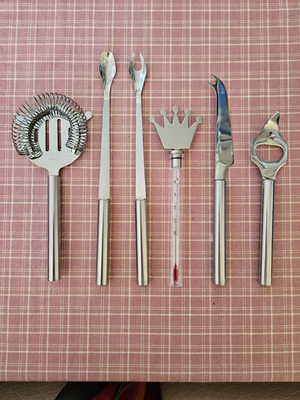 stainless steel vintage bar set, Ophalen of Verzenden, Zo goed als nieuw
