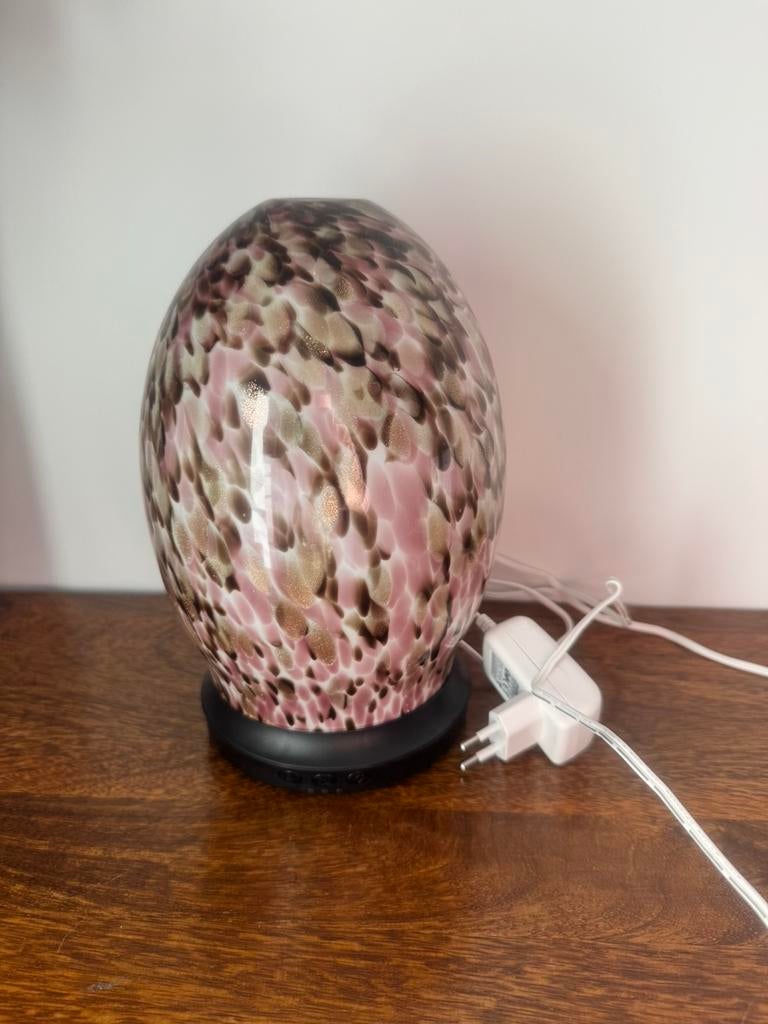 Bliss Aroma Diffuser – Handgeblazen Glas – Roze/Bruin, Witgoed en Apparatuur, Luchtbehandelingsapparatuur, Zo goed als nieuw, Luchtbevochtiger