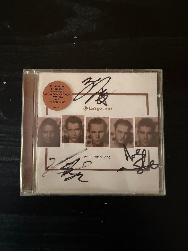 gesigneerde cd Boyzone, Cd's en Dvd's, Cd's | Pop, Zo goed als nieuw, Boybands & Girlbands, Album, Gesigneerd, Ophalen of Verzenden