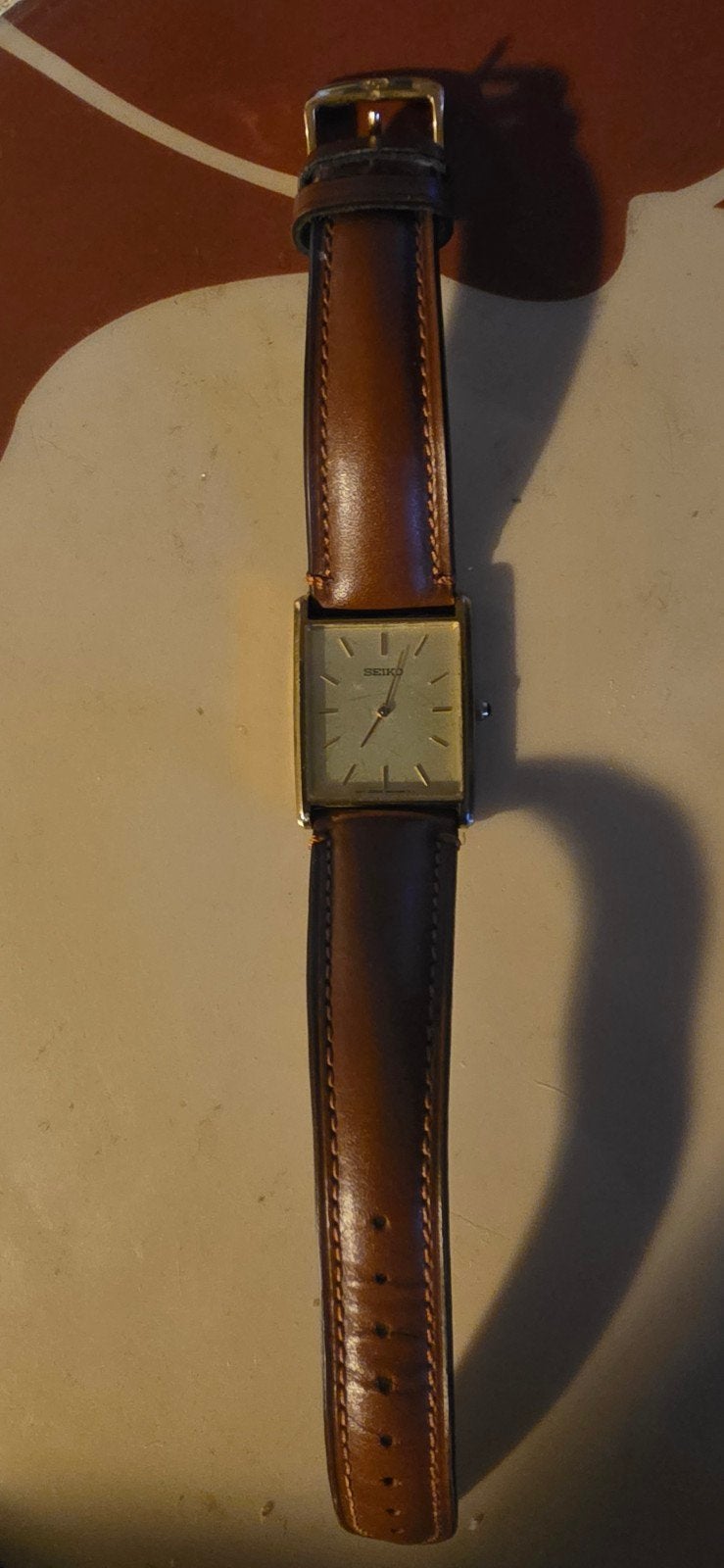 Seiko Polshorloge met Leren Bandje - Klassiek Design, Ophalen of Verzenden
