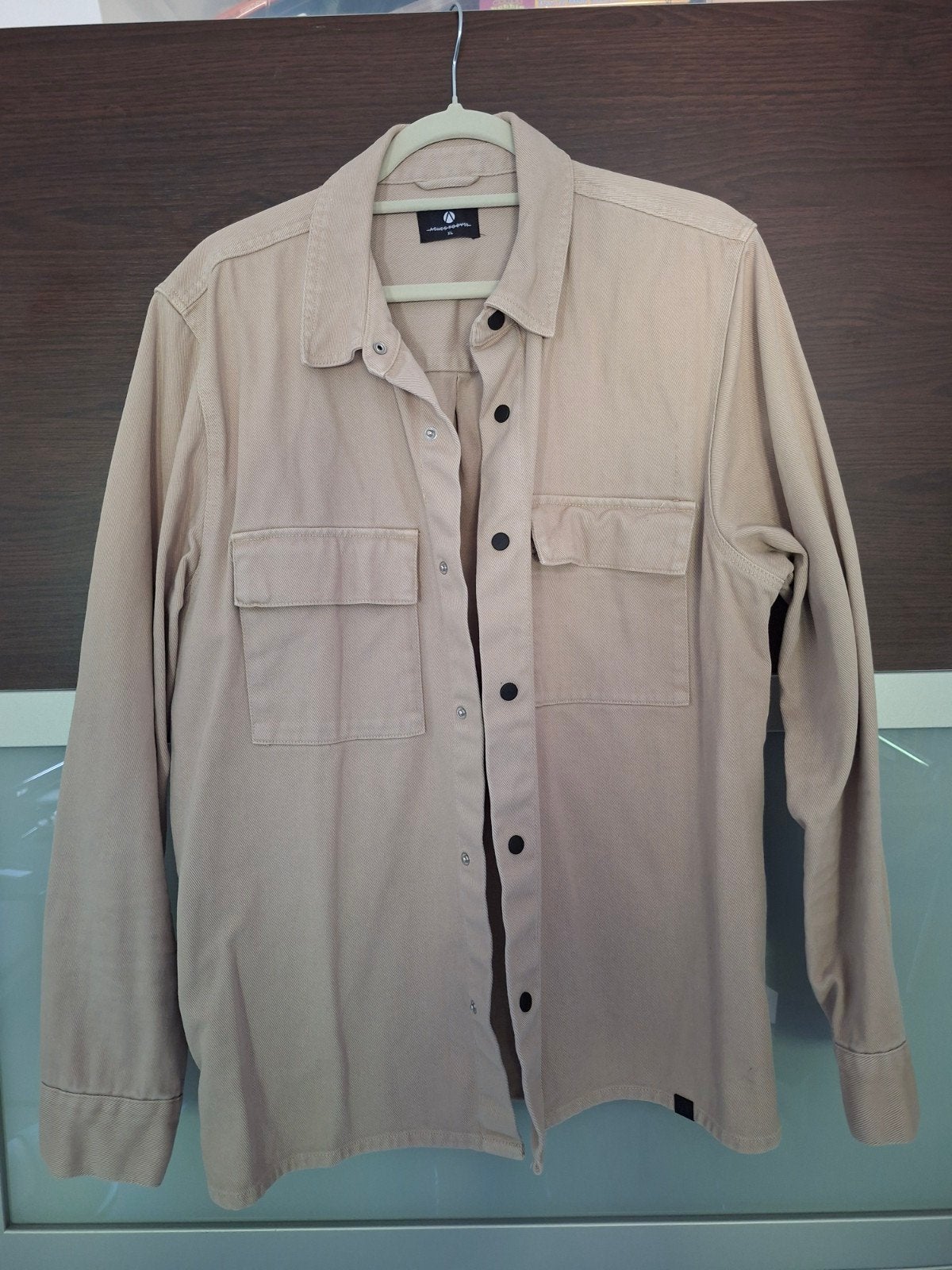 Ashes to Dust beige overhemd XL met borstzakje, Ashes to Dust, Beige, Ophalen of Verzenden, Gedragen
