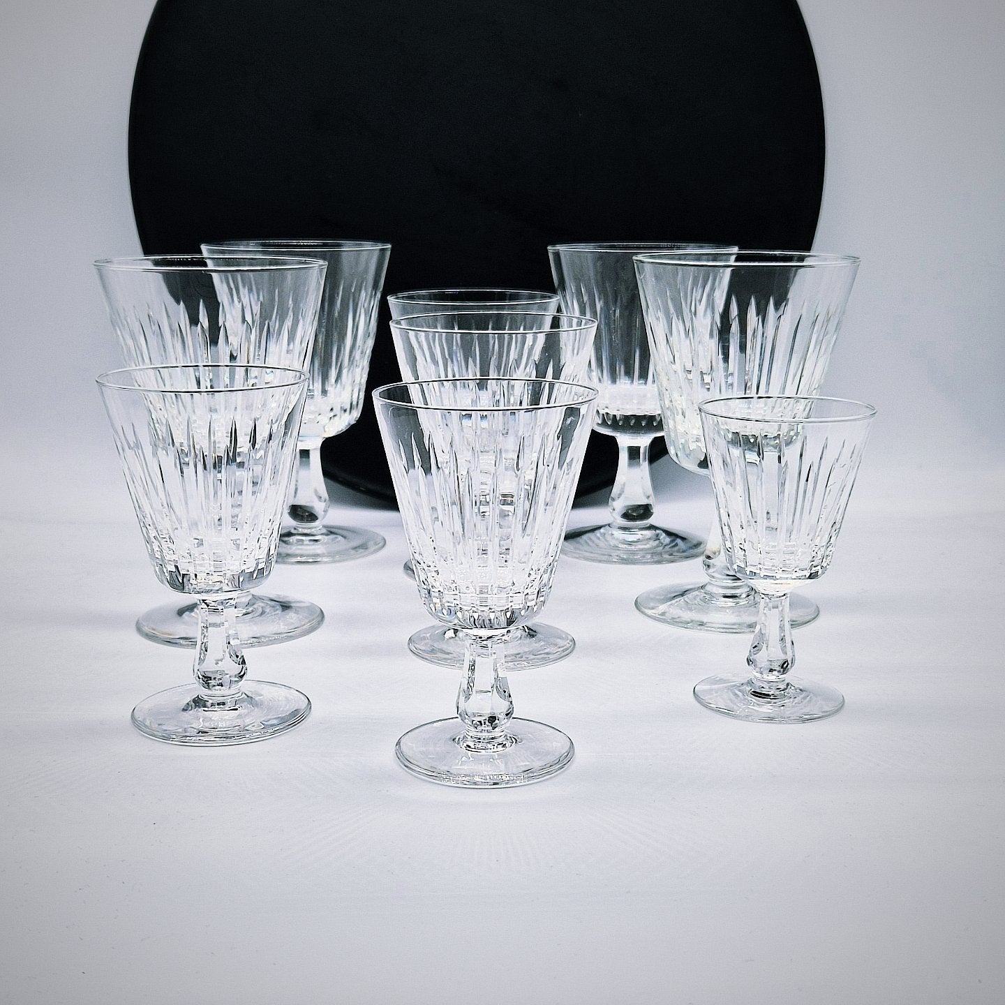 Set van 9 kristallen glazen van Royal Leerdam, Ophalen of Verzenden