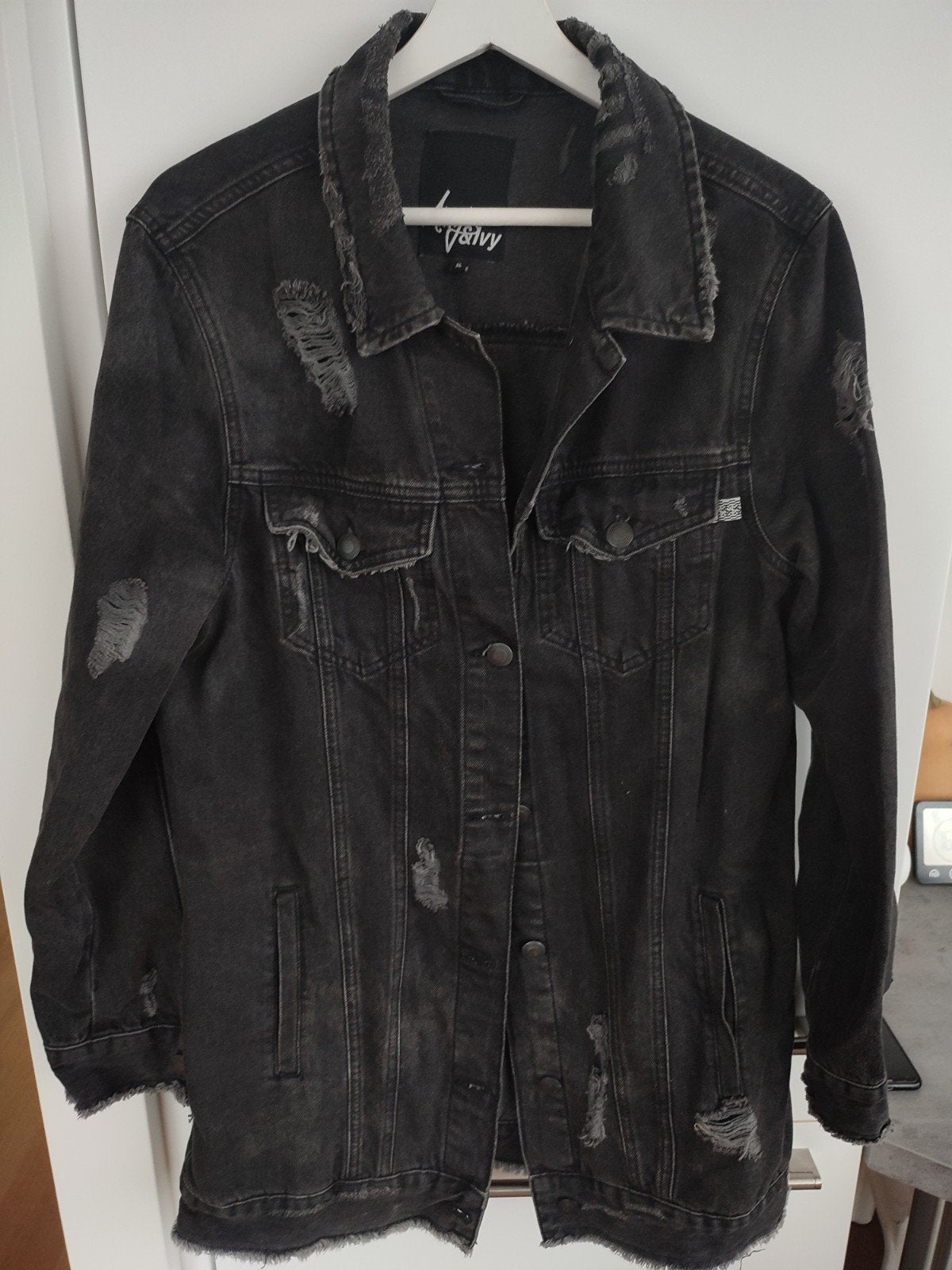 Donker spijkerjas - maat xl, Ophalen of Verzenden, Zo goed als nieuw, Maat 46/48 (XL) of groter, Blauw