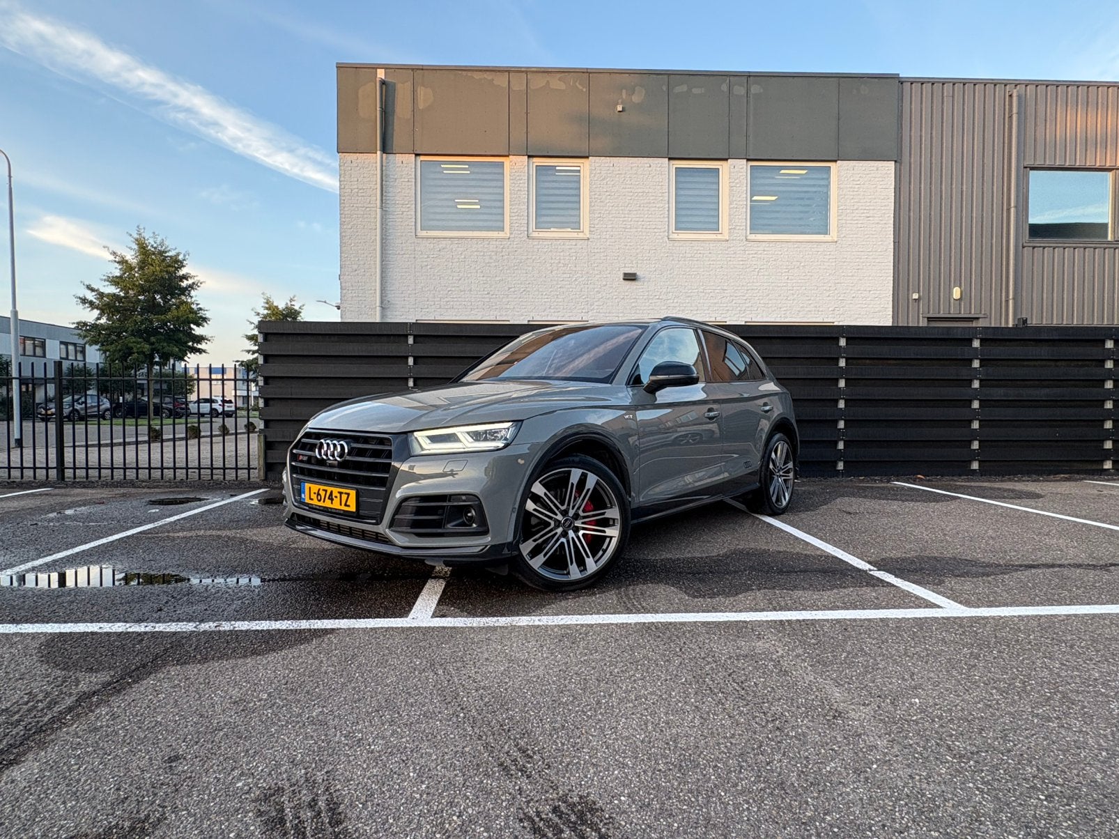 Audi Q5 SQ5 3.0 Tfsi Quattro 354pk Tiptronic 2018 Grijs, Auto's, Automaat, 2995 cc, Verwarmde buitenspiegels, Vierwielaandrijving