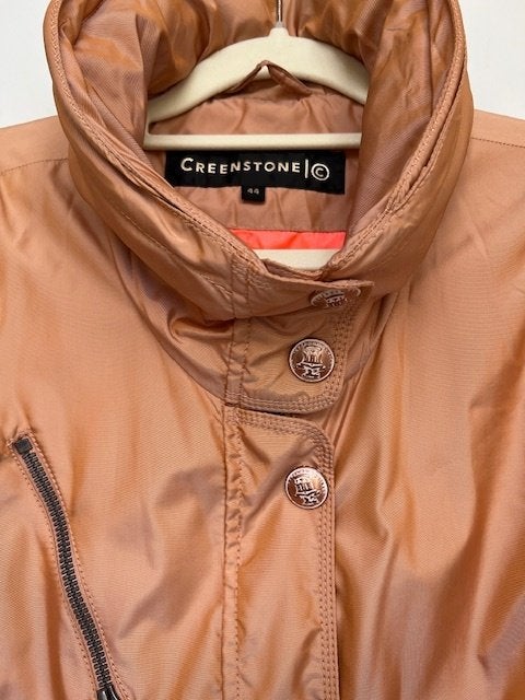 CREENSTONE regen jas zalm fluor oranje 44 tussenjas, Verzenden, Maat 42/44 (L), Oranje, Zo goed als nieuw