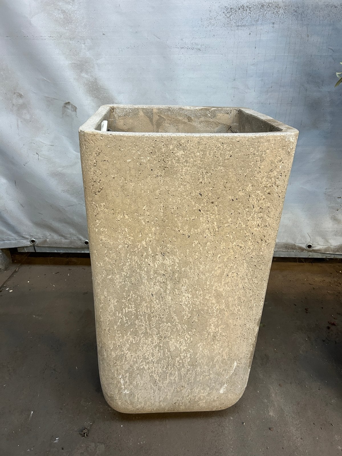 Grote vierkante bloempot 45x45x90 cm, Tuin en Terras, Ophalen, Overige materialen, Gebruikt, Minder dan 60 cm