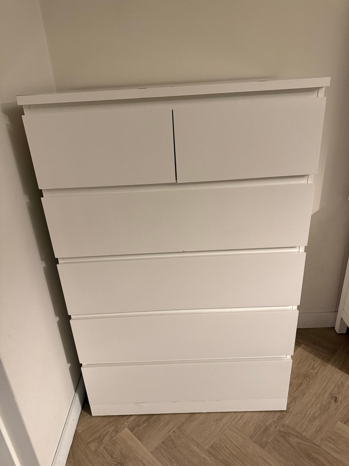 Witte ladekast met 6 laden - Gebruikt, Ophalen, Kunststof, Gebruikt, 5 laden of meer