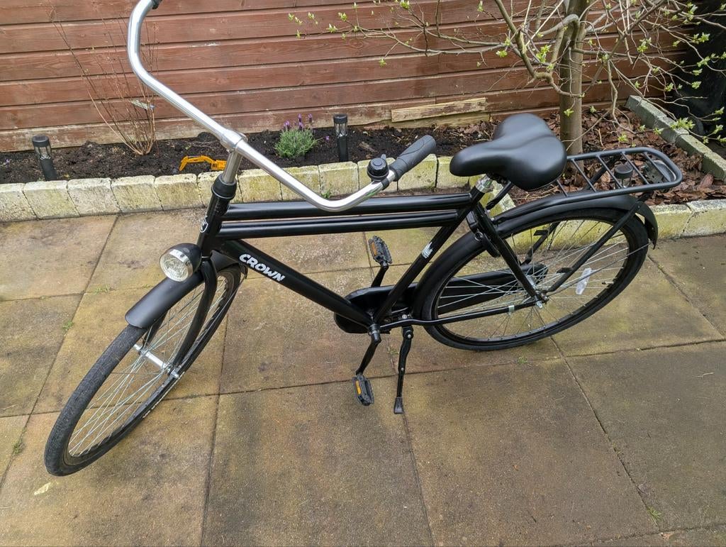 Crown Moscow Fiets - Zwart, Stevig en Comfortabel, Fietsen en Brommers, Fietsen | Dames | Damesfietsen, 53 tot 56 cm, Ophalen