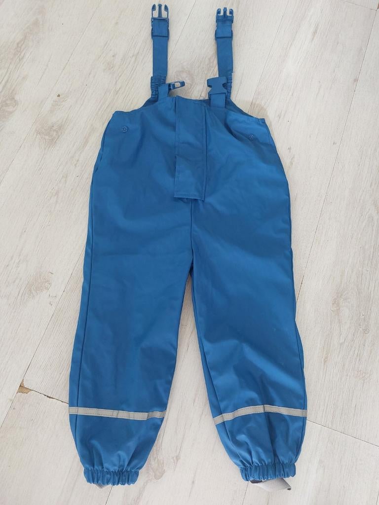 Blauwe regenbroek maat 92/98 zo goed als nieuw, Ophalen of Verzenden, Zo goed als nieuw, Jongen of Meisje, Broek