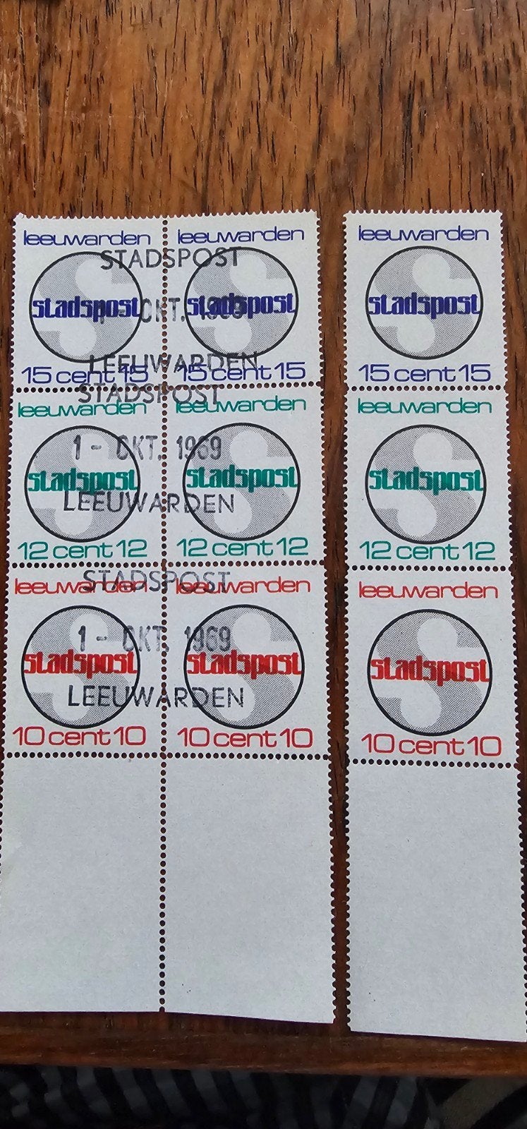 Stadspost Leeuwarden Zegels - 1969 Uitgave, Verzenden, Na 1940, Postfris