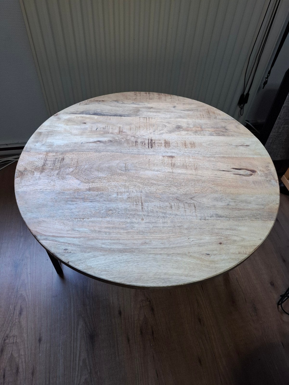 Ronde salontafel van mangohout, 70 cm, Ophalen, Gebruikt, 50 tot 100 cm, Rond