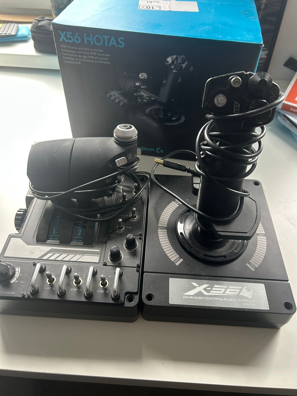 Logitech G X56 HOTAS Flight Stick & Throttle Set, Computers en Software, Ophalen of Verzenden, Zo goed als nieuw