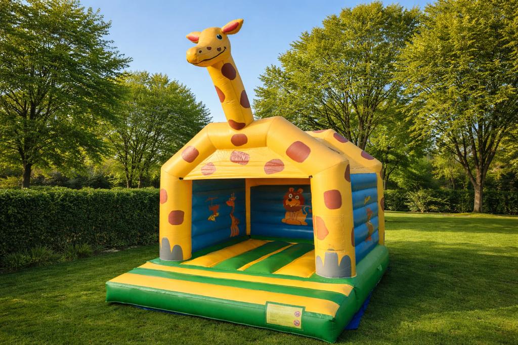 Te huur: springkussen 4x5m, Hobby en Vrije tijd, Feestartikelen | Verhuur, Ophalen, Zo goed als nieuw, Overige
