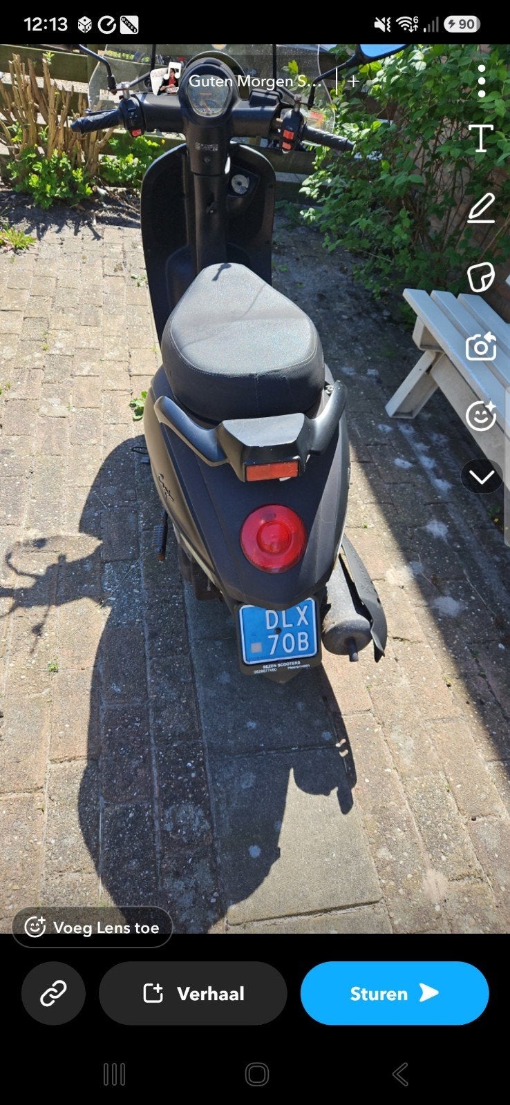 Zwarte Scooter - Goed Onderhouden moet nu weg, Ophalen, Gebruikt, Benzine, Overige merken