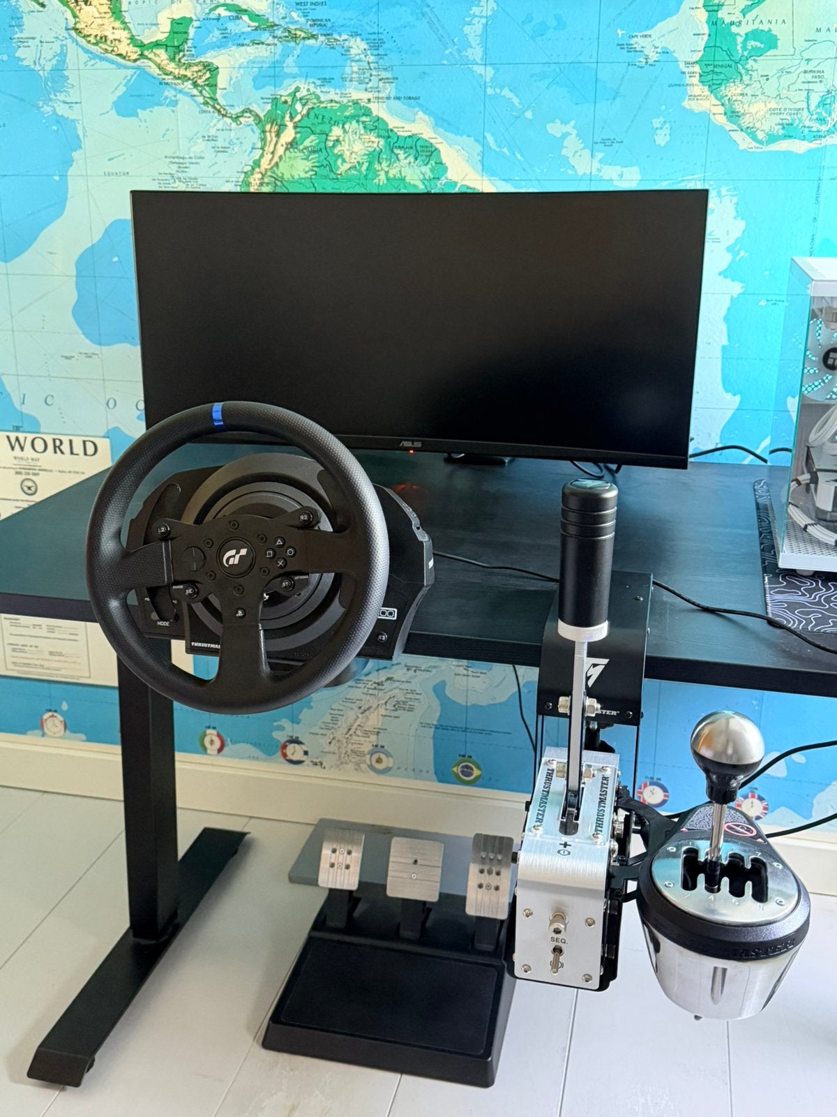 Thrustmaster t300rs gt + TH8A shifter + TSS hanbrake + clamb, Computers en Software, Joysticks, Zo goed als nieuw, Ophalen