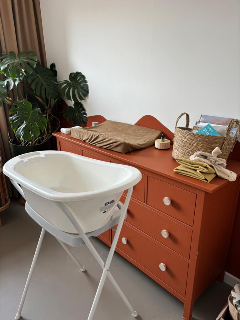 Babybadje incl. tummy tub, Ophalen, Zo goed als nieuw, Badje, Standaard