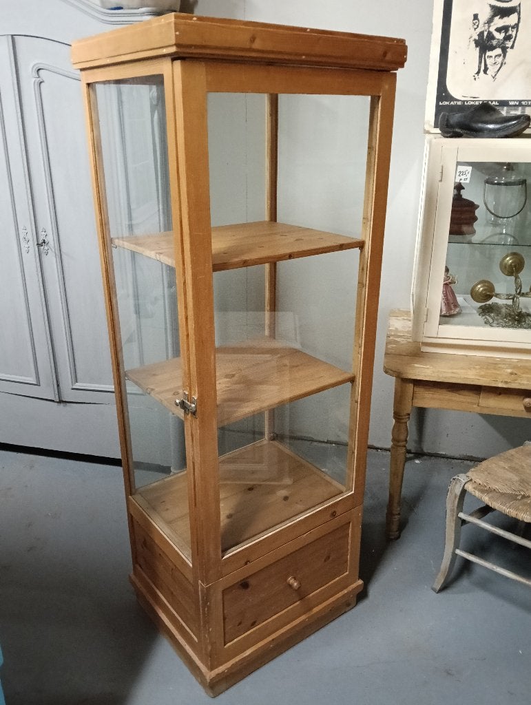 Oude bakkerij vitrinekast met lade., Ophalen, Gebruikt, 50 tot 100 cm, 150 tot 200 cm