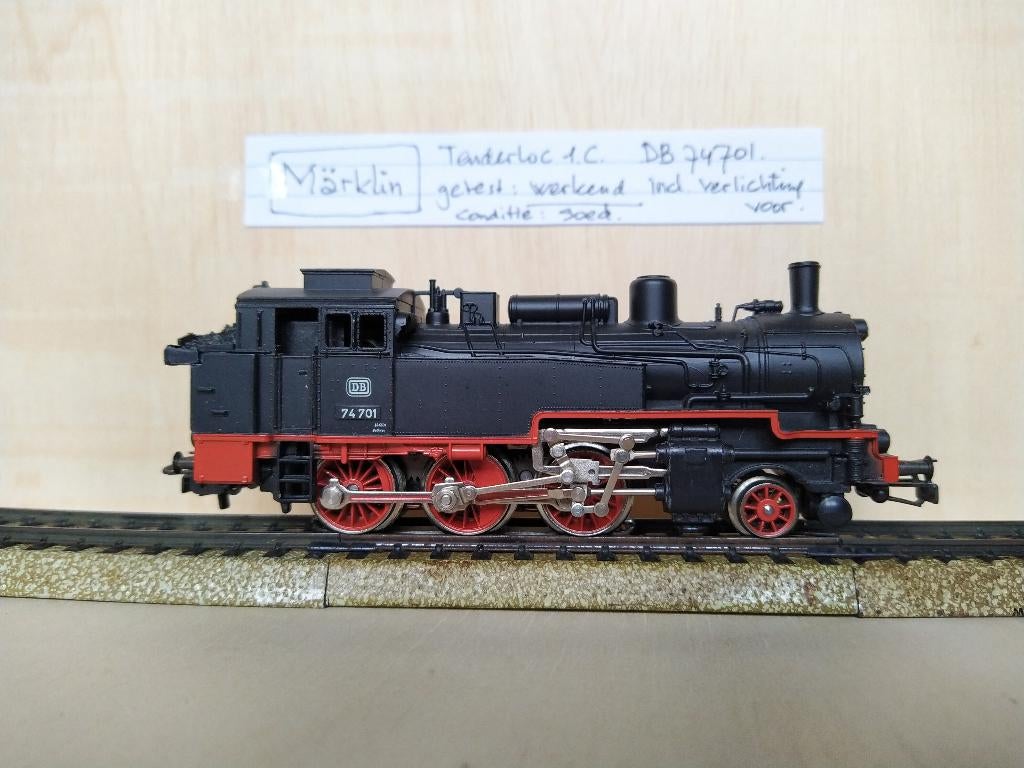 modeltrein Marklin Tenderloc 1C DB 74701, Hobby en Vrije tijd, Modeltreinen | H0, Gebruikt, Ophalen of Verzenden, Märklin, Gelijkstroom