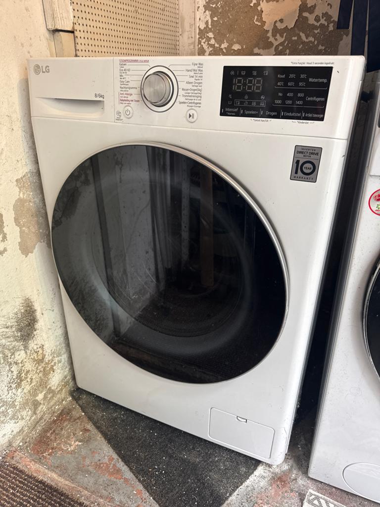 Lg wasmachine droger, 6 tot 8 kg, Ophalen, 85 tot 90 cm