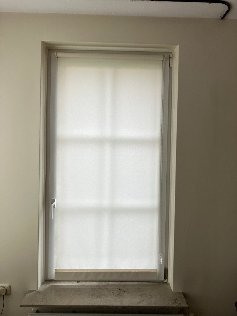 5 x kwaliteitsrolgordijnen, weefdessin, crèmekleur, z.g.a.n., 90 cm, Rolgordijn, Ophalen of Verzenden, Zo goed als nieuw
