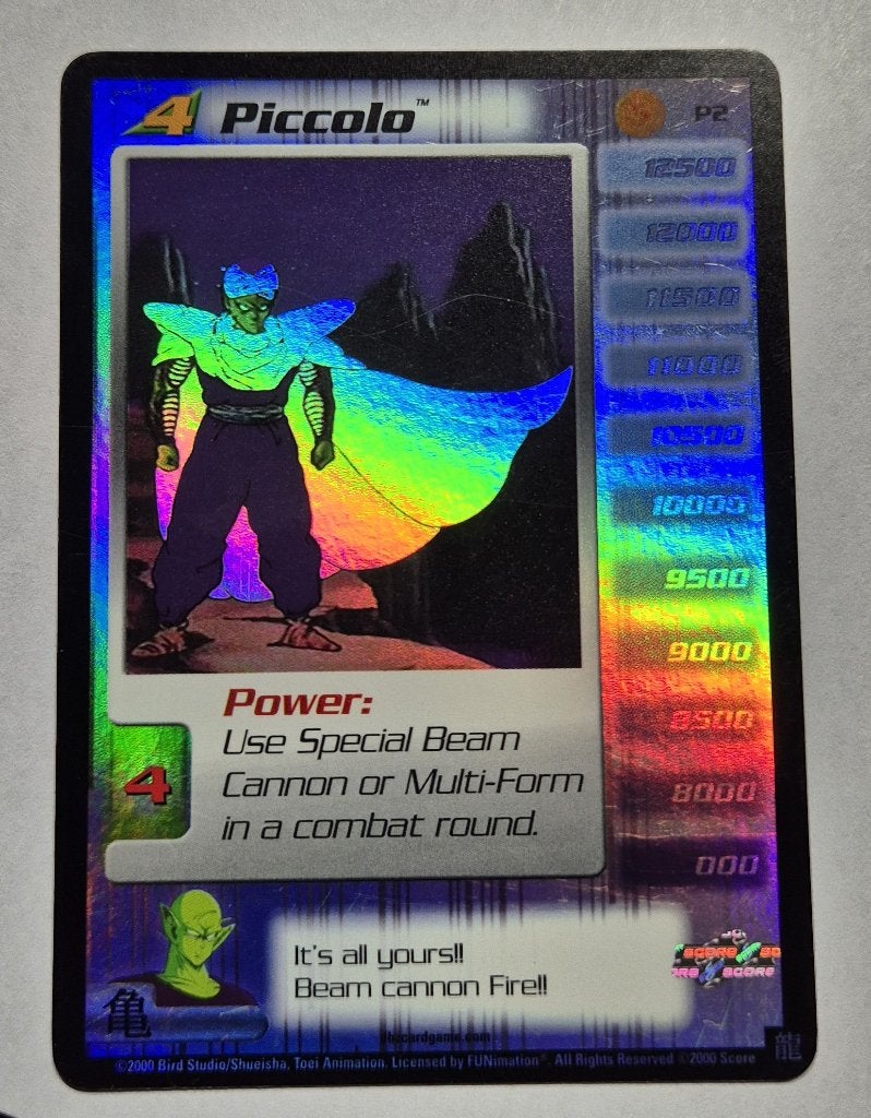 Dragonball Z promo card P2 PICCOLO (Score, 2000) - foil, Ophalen of Verzenden, Nieuw, Losse kaart, Foil