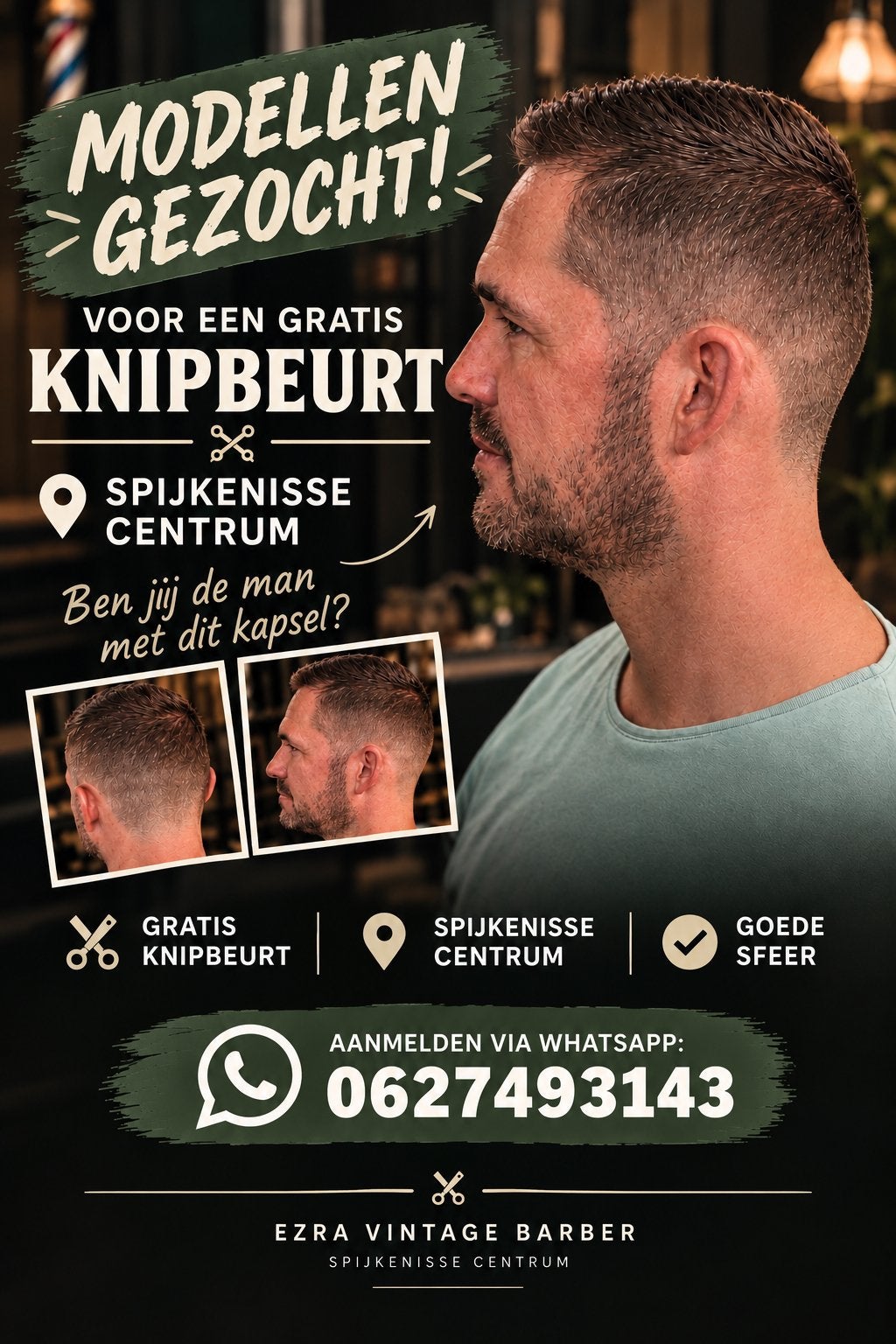 Gratis knipbeurt Spijkenisse (man) VOL= VOL💇🏼‍♂️, Eén persoon