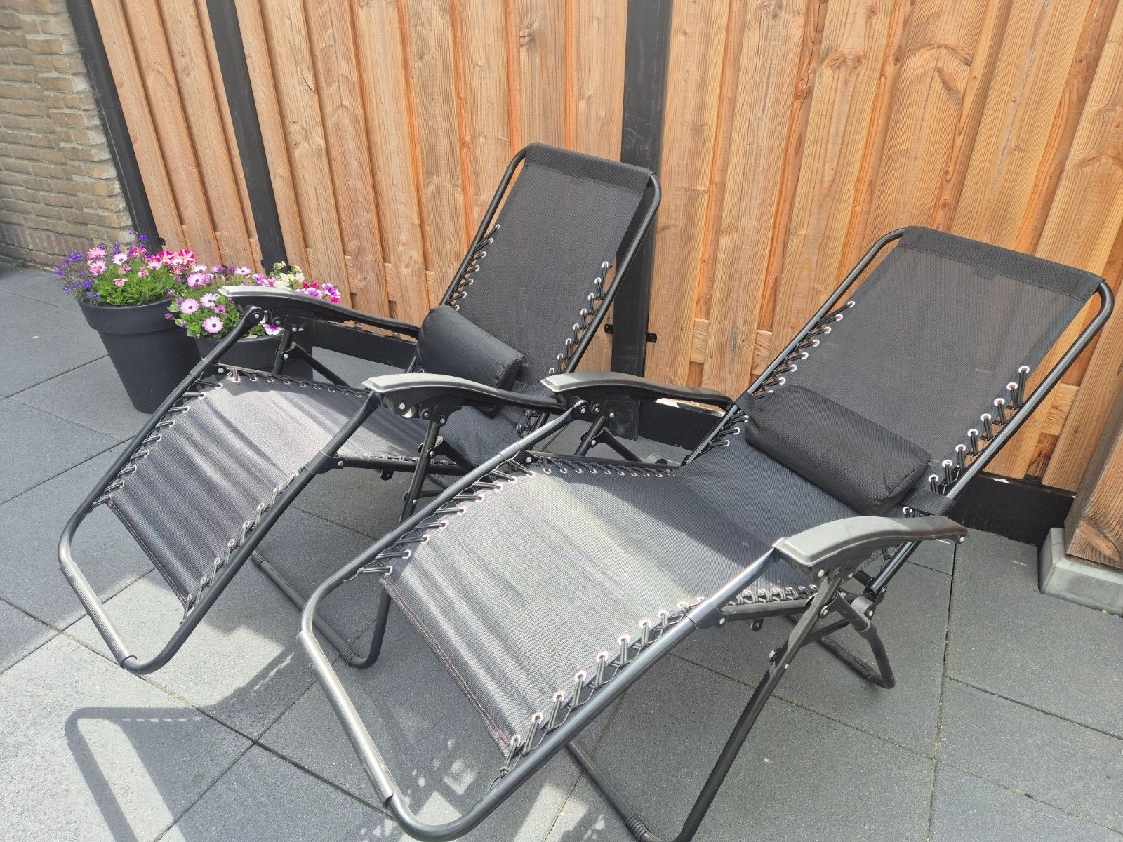 2 tuinstoelen, Ophalen, Gebruikt, Kunststof