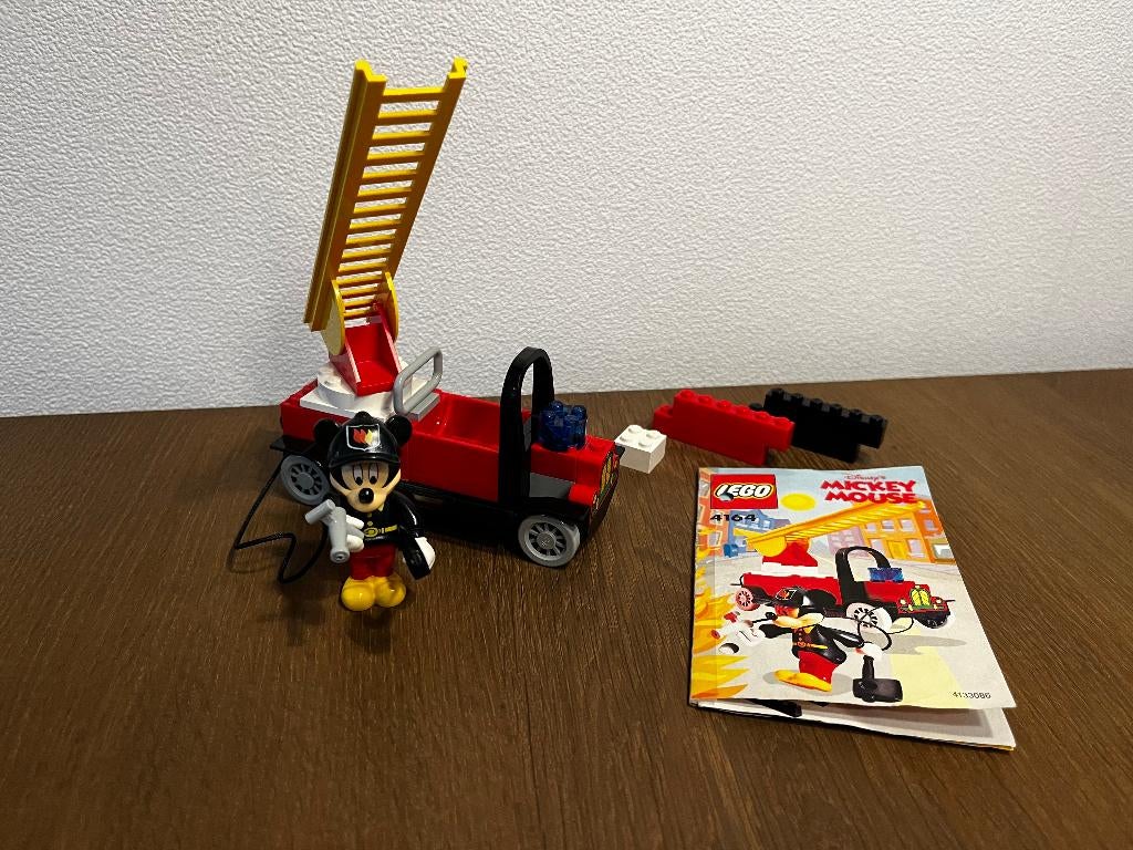 LEGO 4164 Mickey’s Fire Engine, Kinderen en Baby's, Speelgoed | Duplo en Lego, Zo goed als nieuw, Lego, Complete set, Ophalen of Verzenden