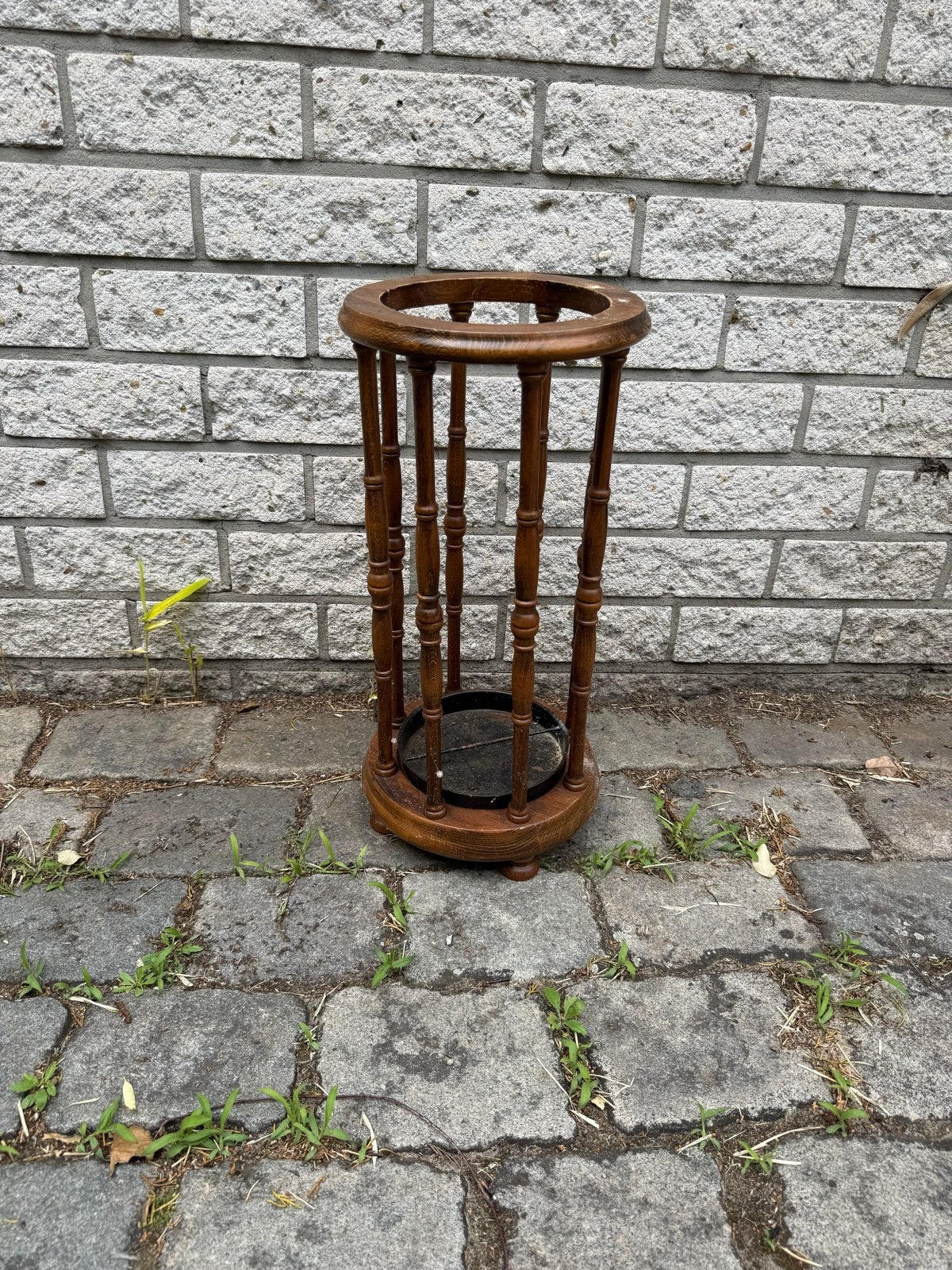 Antieke houten paraplubak, Ophalen, Gebruikt, Hout