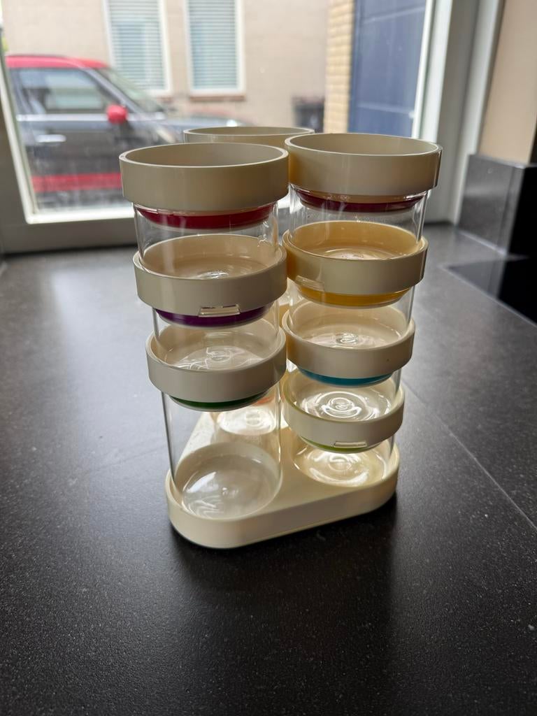Kruidentoren Joseph Joseph met glazen potjes, Ophalen, Meerkleurig, Overige merken, Glas