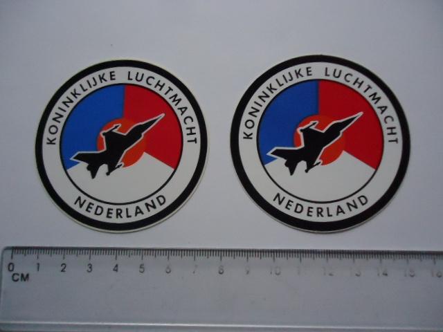 sticker oud Leger KLU Luchtmacht F16 vliegtuig straaljager, Verzamelen, Stickers, Verzenden, Zo goed als nieuw, Bedrijf of Vereniging