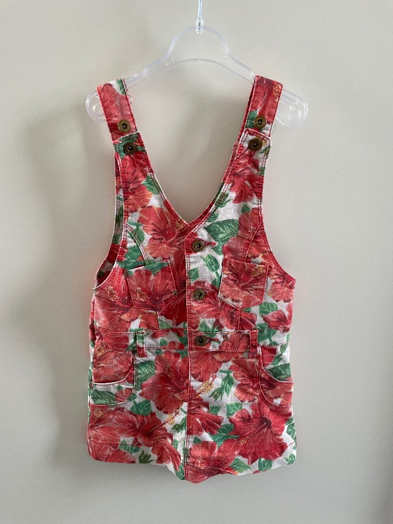 Overgooier met rode bloemen, maat 4A (4 jaar) / 98/104, La Compagnie des Petits, Meisje, Ophalen of Verzenden, Zo goed als nieuw
