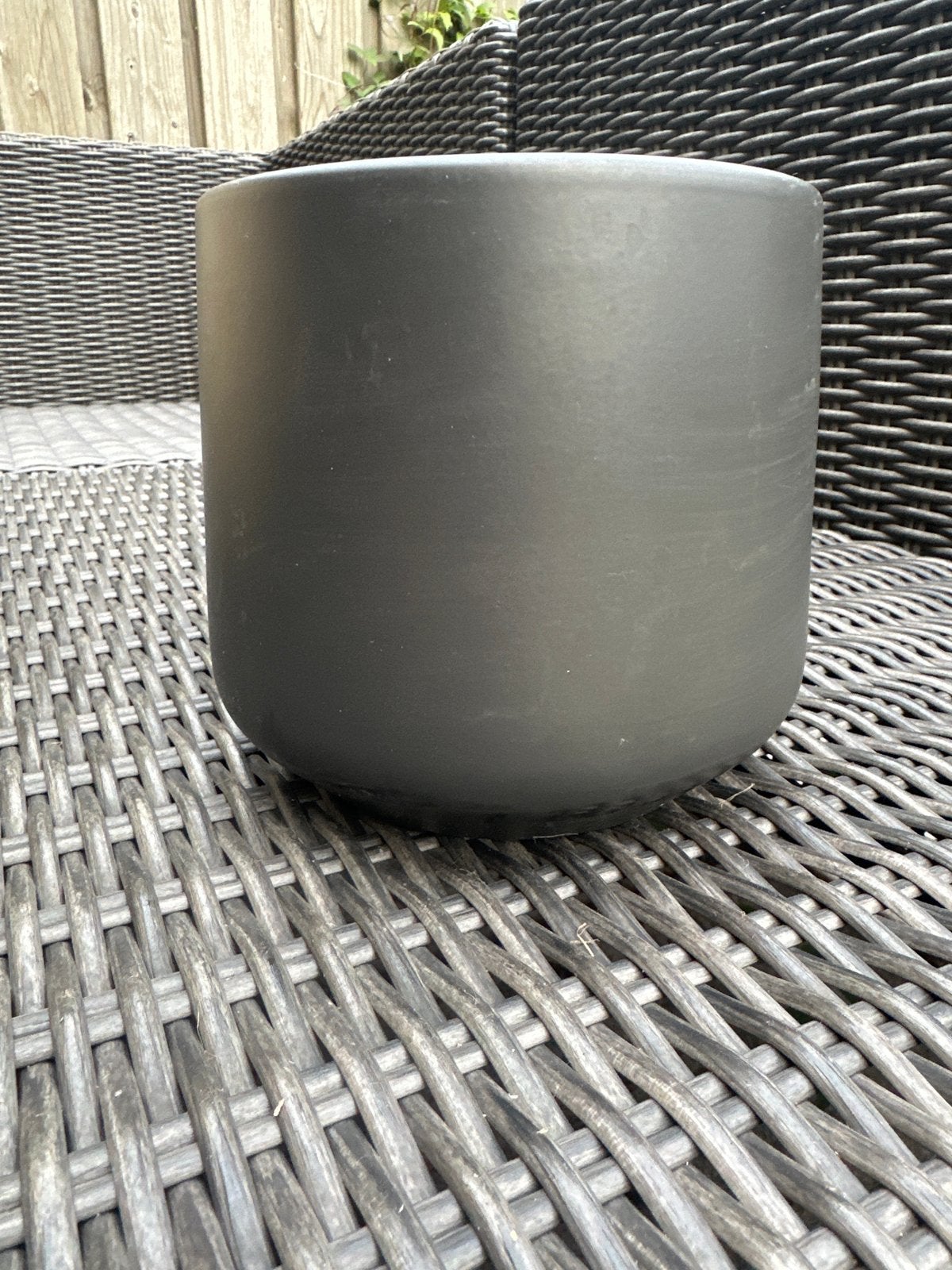 MICA Decorations Amber pot d.grey matt H14D15.5, Tuin en Terras, Ophalen, Rond, Binnen, Zo goed als nieuw