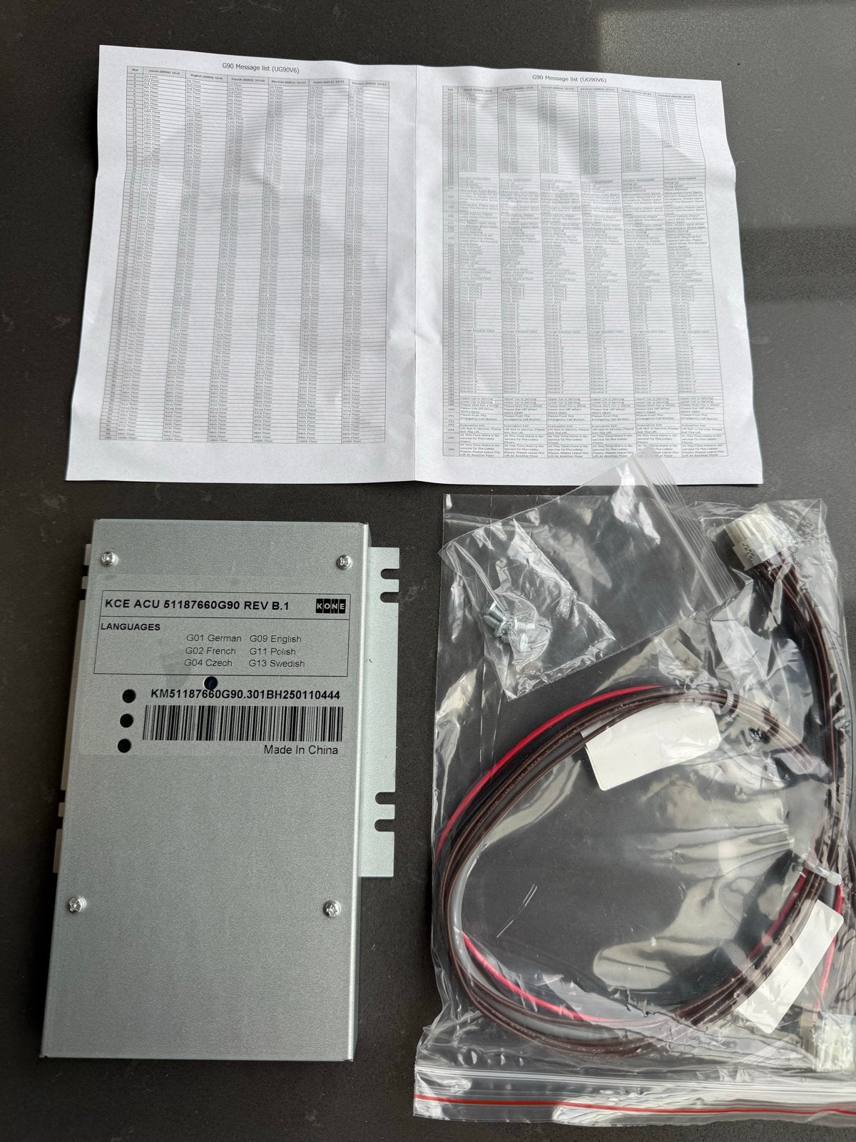 KONE KCE ACU 51187660G90 REV B.1 - Met kabels, Nieuw in doos, Ophalen of Verzenden, Nieuw