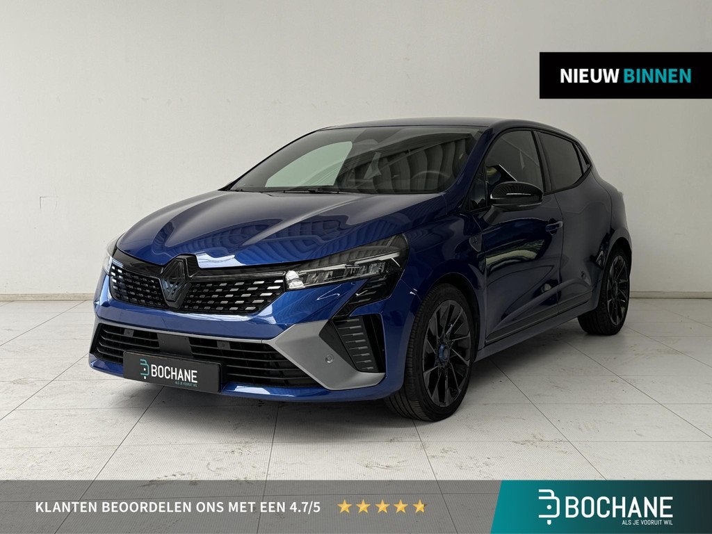 Renault Clio 1.6 E-Tech Full Hybrid 145 Esprit Alpine | Acht, Auto's, Renault, Gebruikt, Met garantie (alle), Blauw, Leder en Stof