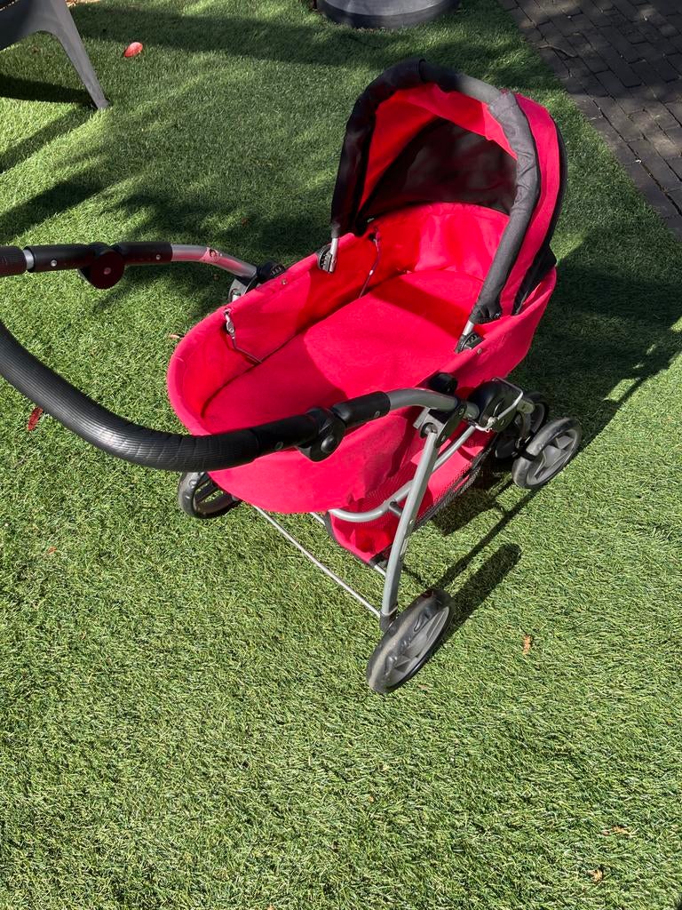 Roze speelgoed kinderwagen met verstelbare duwstang, Ophalen, Gebruikt, Overige typen