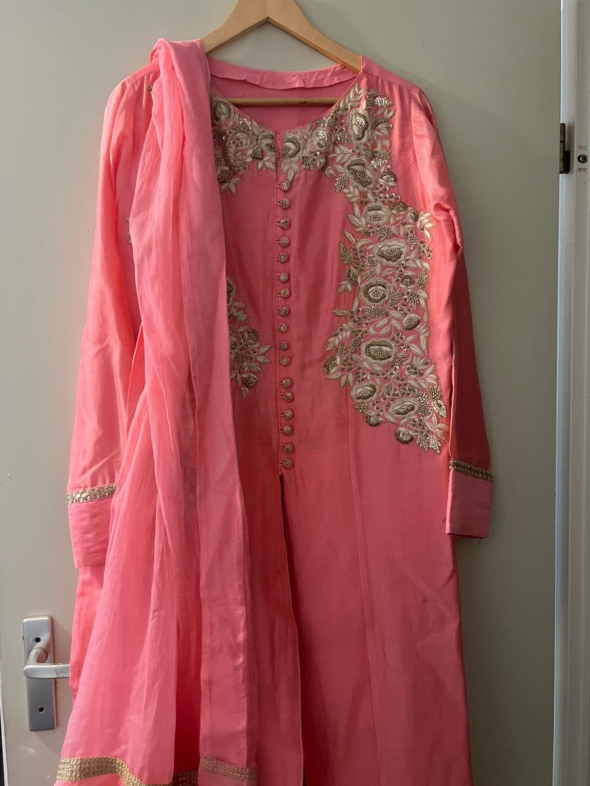 Lengha xl, Kleding | Dames, Gelegenheidskleding, Zo goed als nieuw, Overige typen, Maat 46/48 (XL) of groter, Roze, Ophalen of Verzenden