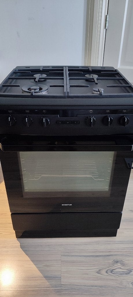 VFG6034WGZWA elektrisch gasfornuis 60 cm breed  Zwart, Witgoed en Apparatuur, Ophalen, 60 cm of meer, 4 kookzones, Zo goed als nieuw