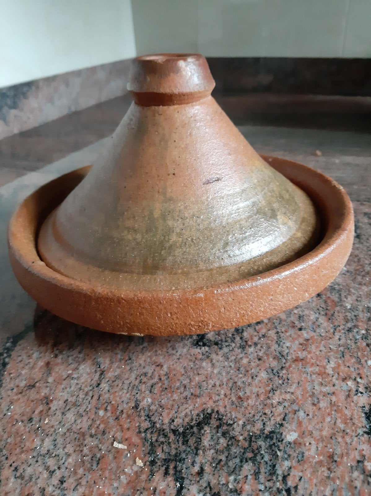 Tajine pan Marokkaans, Ophalen, Zo goed als nieuw, Rond, Porselein of Keramiek