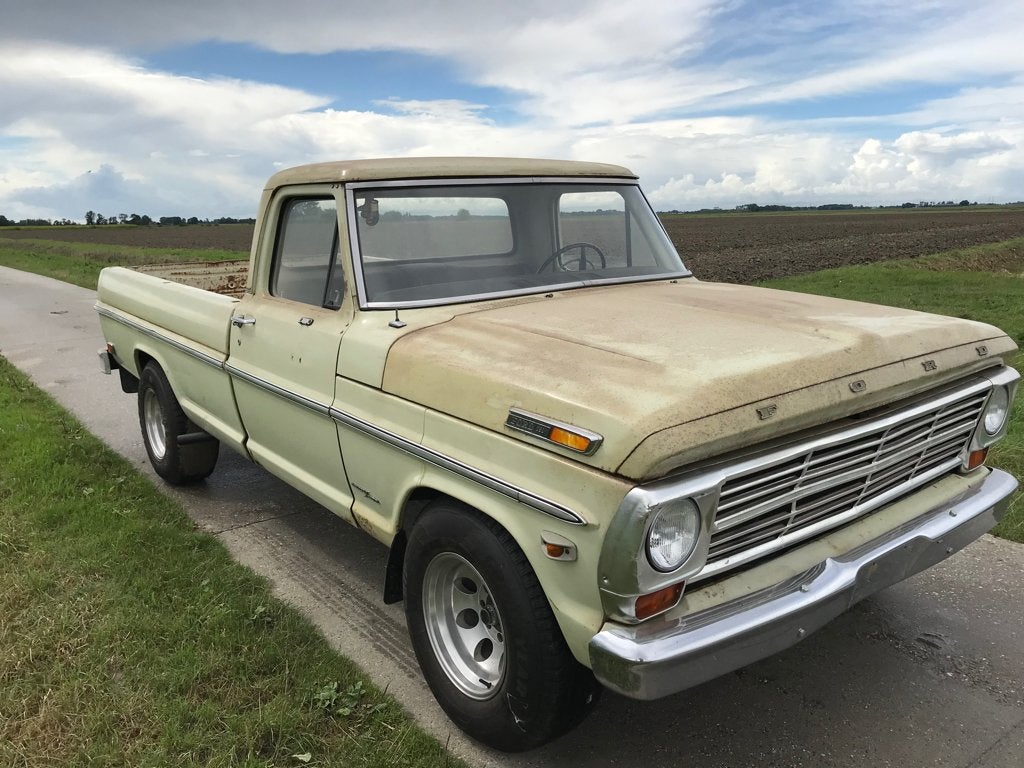 Ford F-250 1969 custom cab camper special, Zwart, Overige carrosserieën, Handgeschakeld, Ford USA