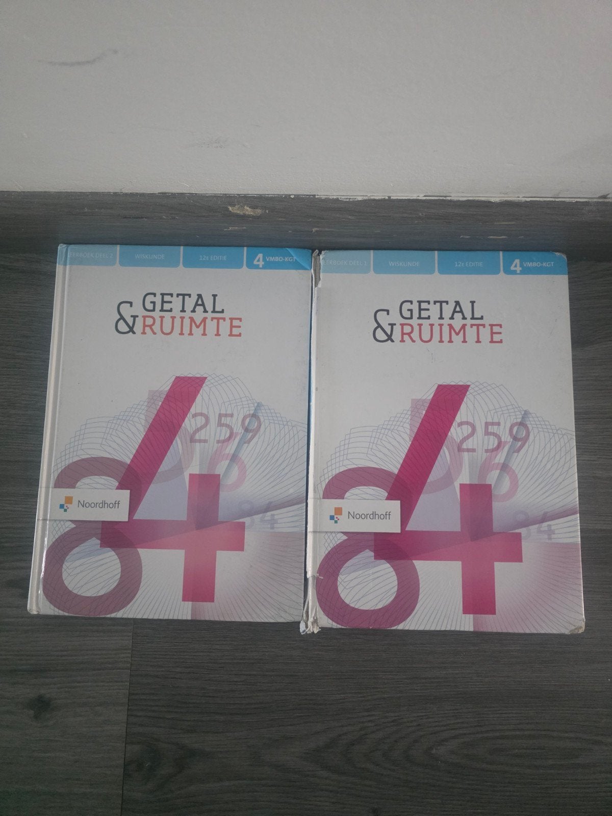 Getal & Ruimte 12e editie 4 vmbo-kgt deel 1 en 2, Wiskunde A, Ophalen of Verzenden, Noordhoff Uitgevers, Gelezen