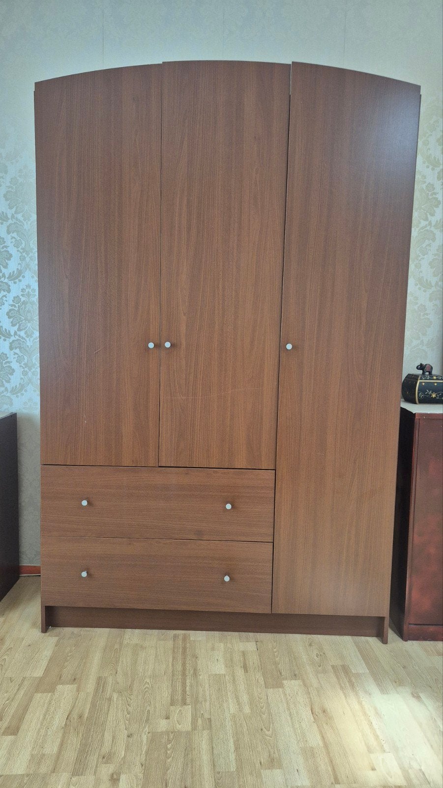 Complete slaapkamer set: bed, kledingkast, nachtkastjes, Ophalen, Gebruikt, Tweepersoons, Modern