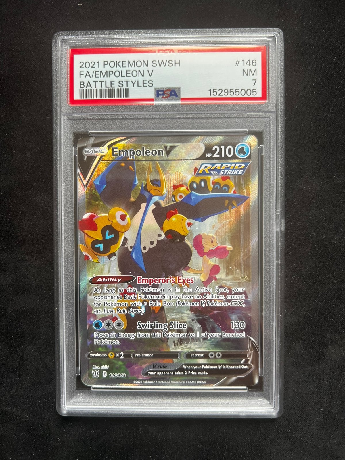 Empoleon V Battle Styles PSA 7, Ophalen of Verzenden, Zo goed als nieuw