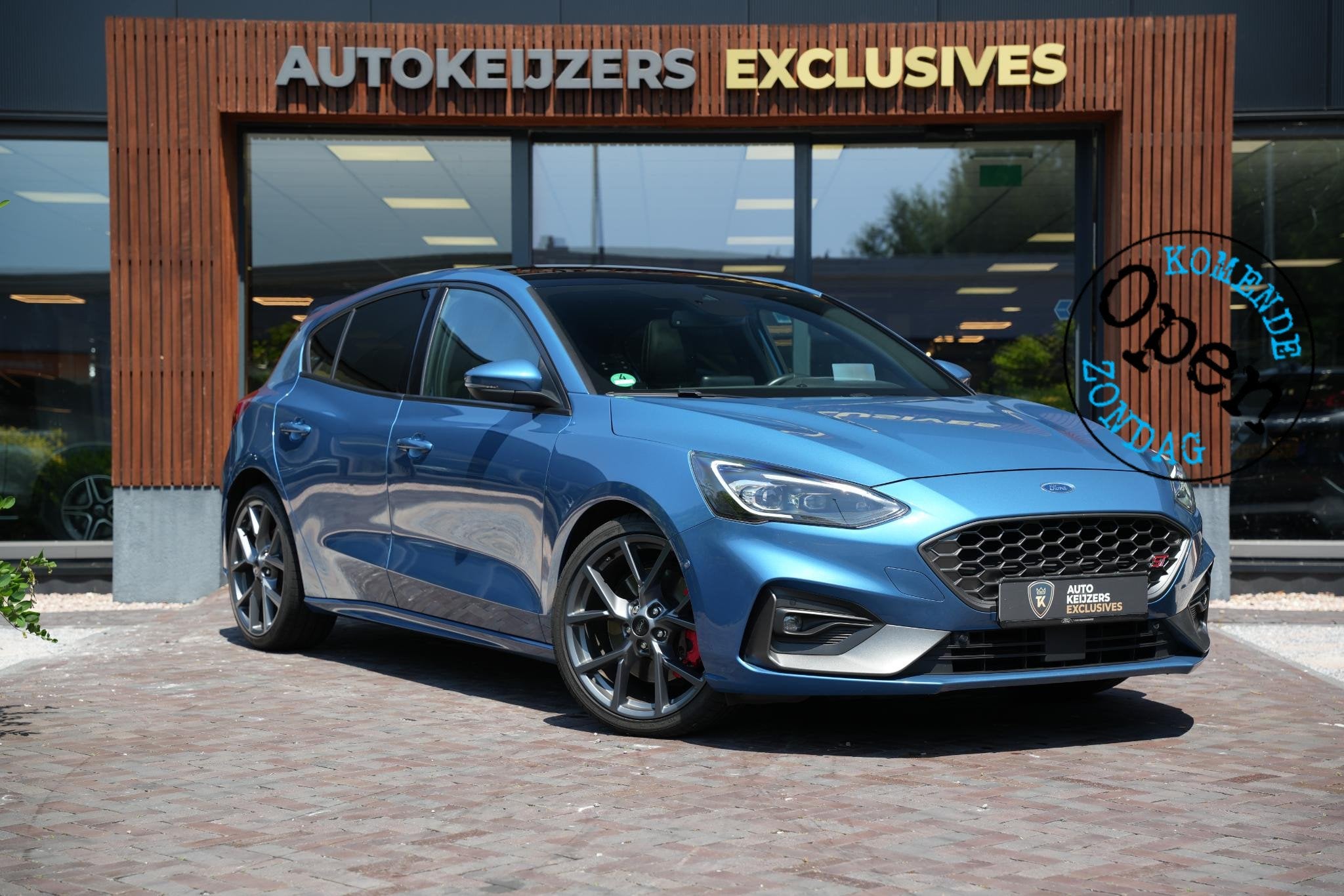 Ford Focus 2.3 EcoBoost ST-X Panorama dak 280PK, 1408 kg, Stof, Gebruikt, Euro 6