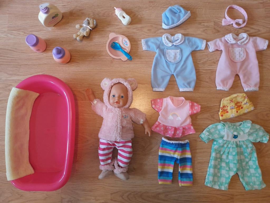 My little baby born popje met bad & extra kleding, Kinderen en Baby's, Ophalen of Verzenden, Gebruikt, Babypop