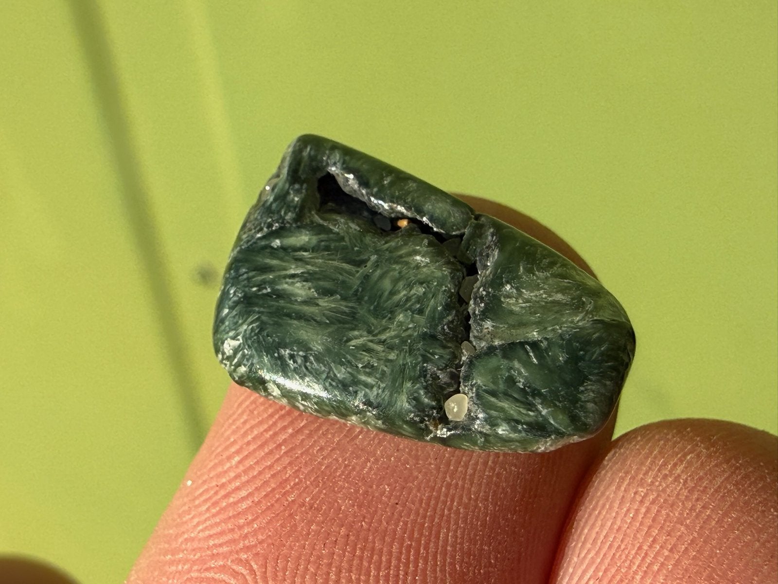 Serafiniet broekzaksteen mineralen, Ophalen of Verzenden, Mineraal